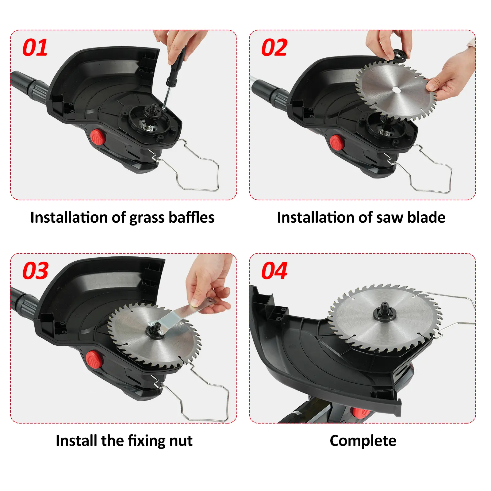 Electric Weed Eater Cordless Lawn Trimmer Weed Wacker Battery Powered Trimmer Lawn Edger with Adjustable Length and 3 Types Blad