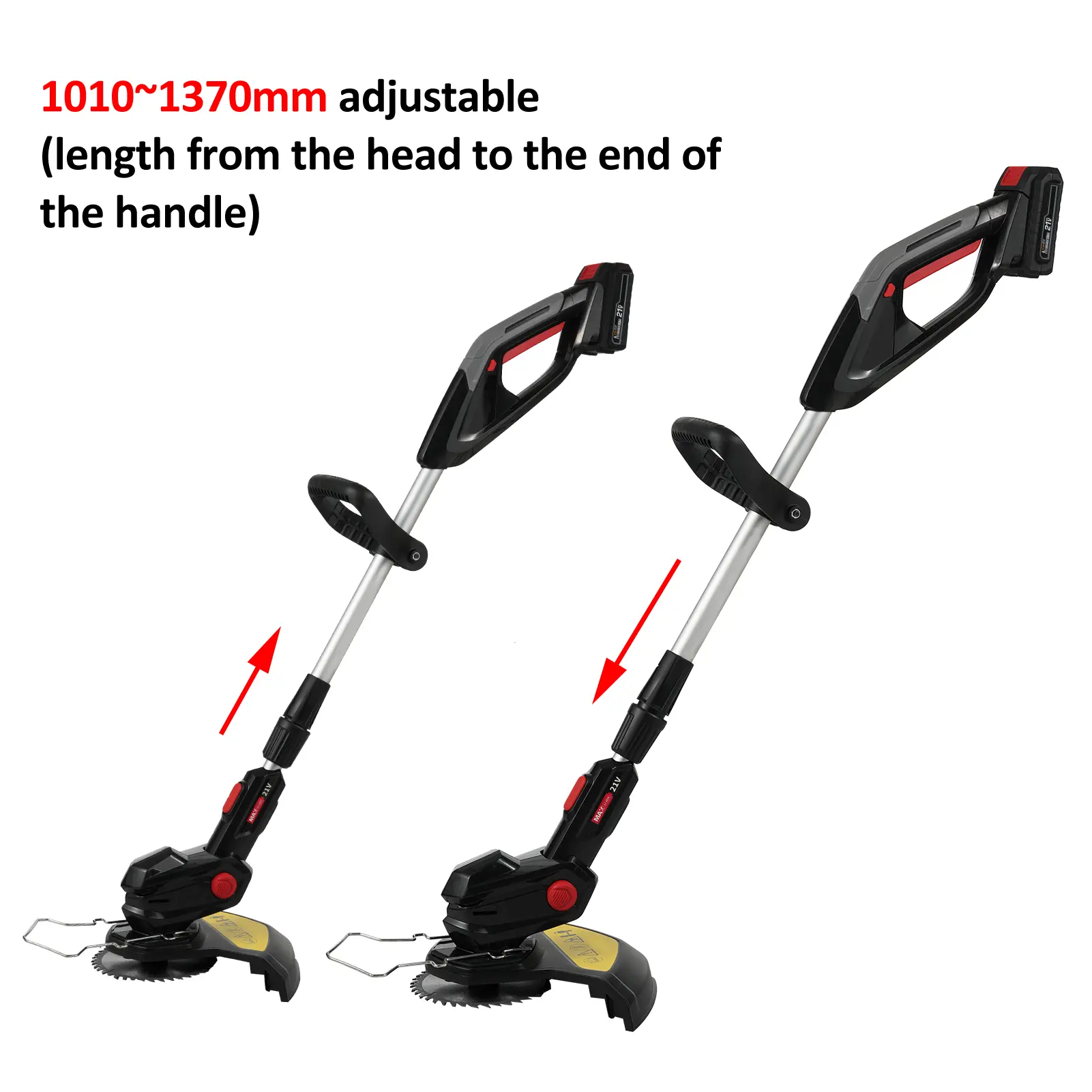 Electric Weed Eater Cordless Lawn Trimmer Weed Wacker Battery Powered Trimmer Lawn Edger with Adjustable Length and 3 Types Blad