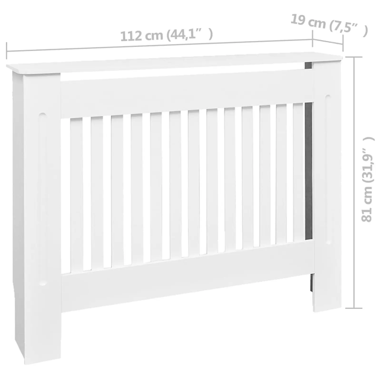 2024 New Home Living Room Furniture White Heater Cover Cabinet Shelf Living Room Decoration MDF Radiator Cover Heating Cabinet