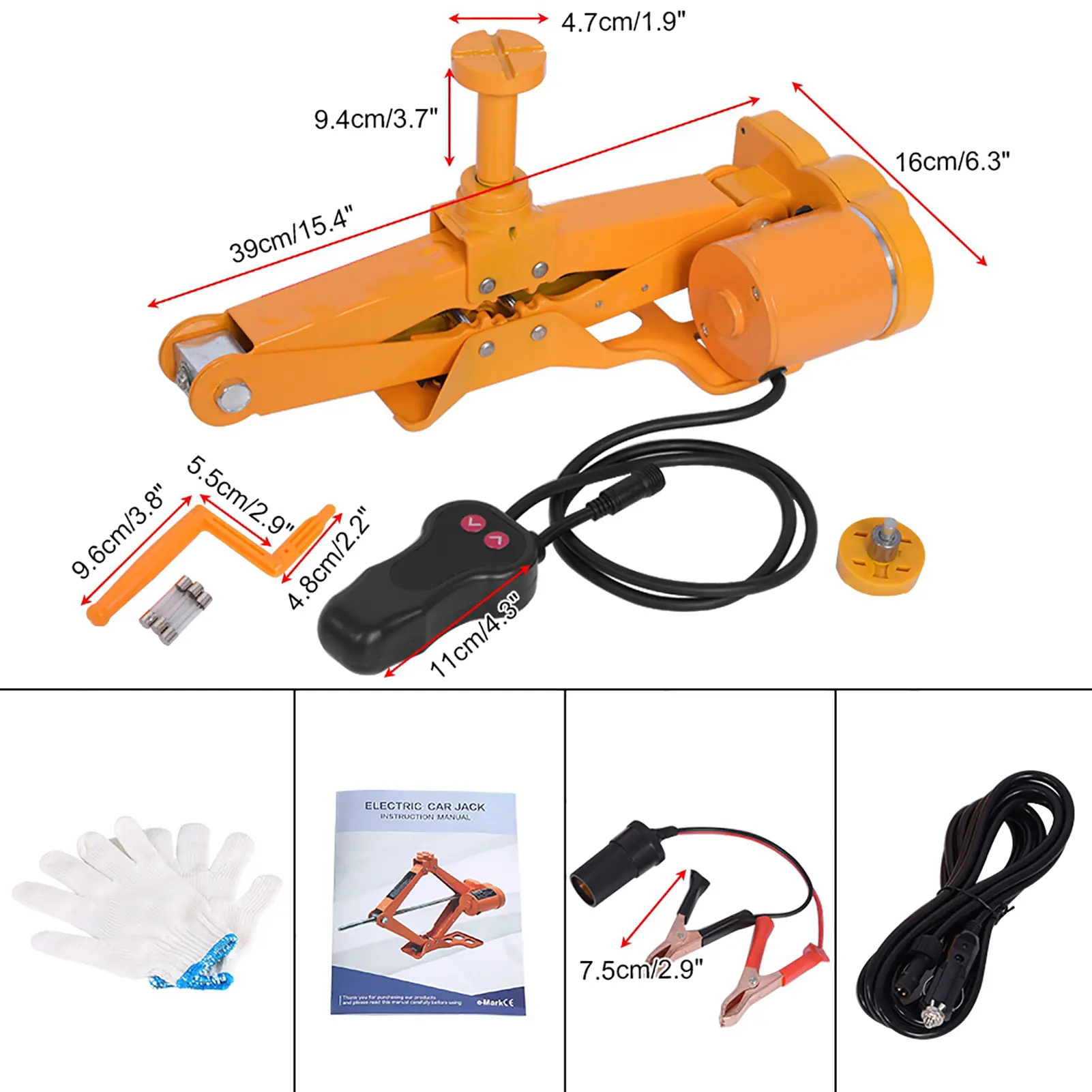12V  Automotive Car 2 Ton Automatic Electric Lifting Jack Garage and Emergency Equipment Auto Electric Jack Car Electric Jack