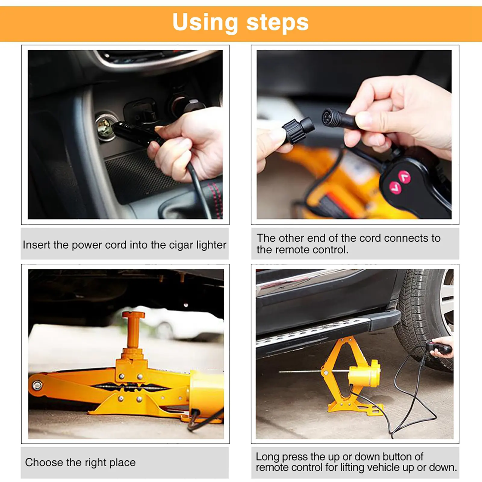 12V  Automotive Car 2 Ton Automatic Electric Lifting Jack Garage and Emergency Equipment Auto Electric Jack Car Electric Jack