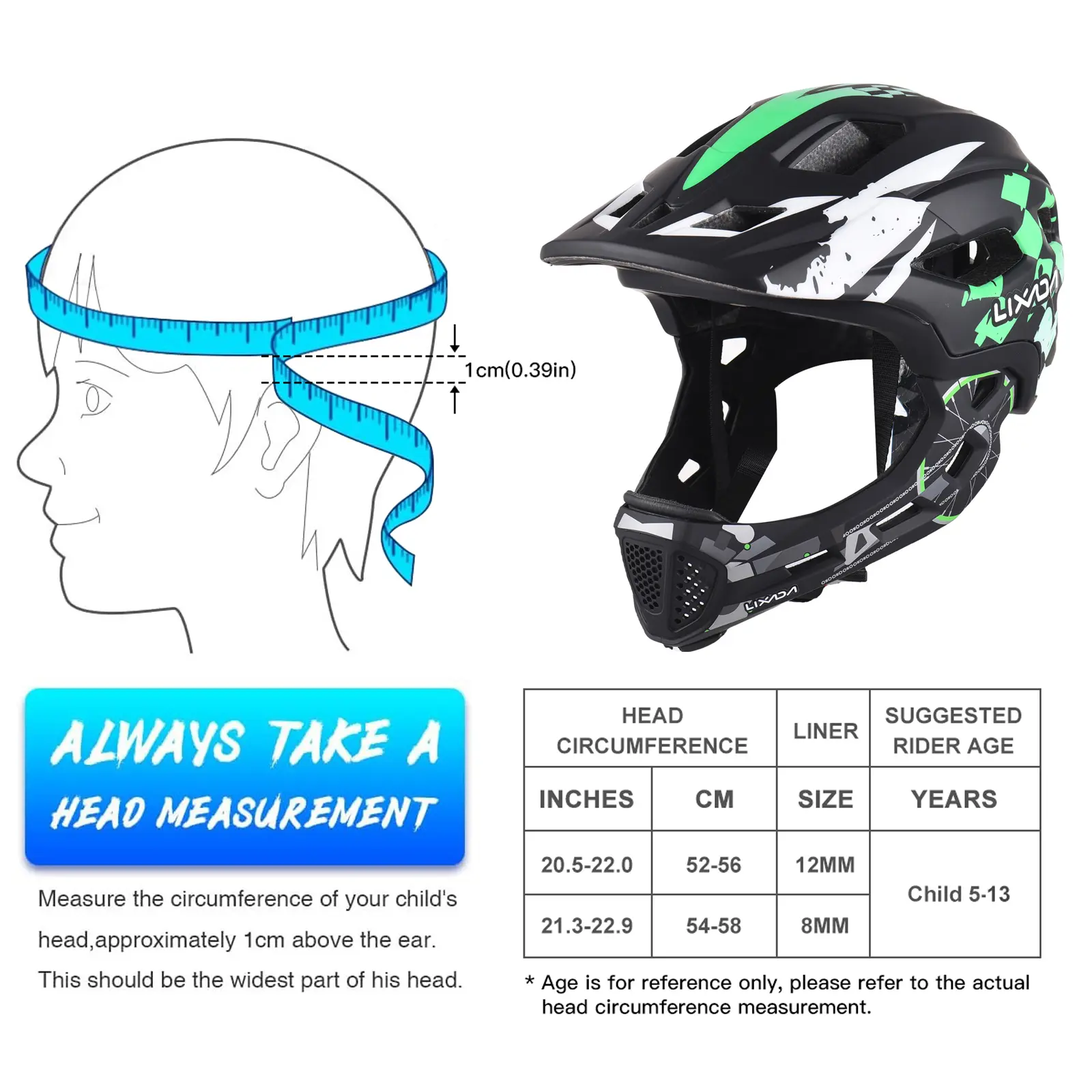 Kids Cycle Helmet Detachable Full Face Helmet Adjustable Cycle Helmet for 5-9 Years Old Children sports helmet kids Cycle helmet