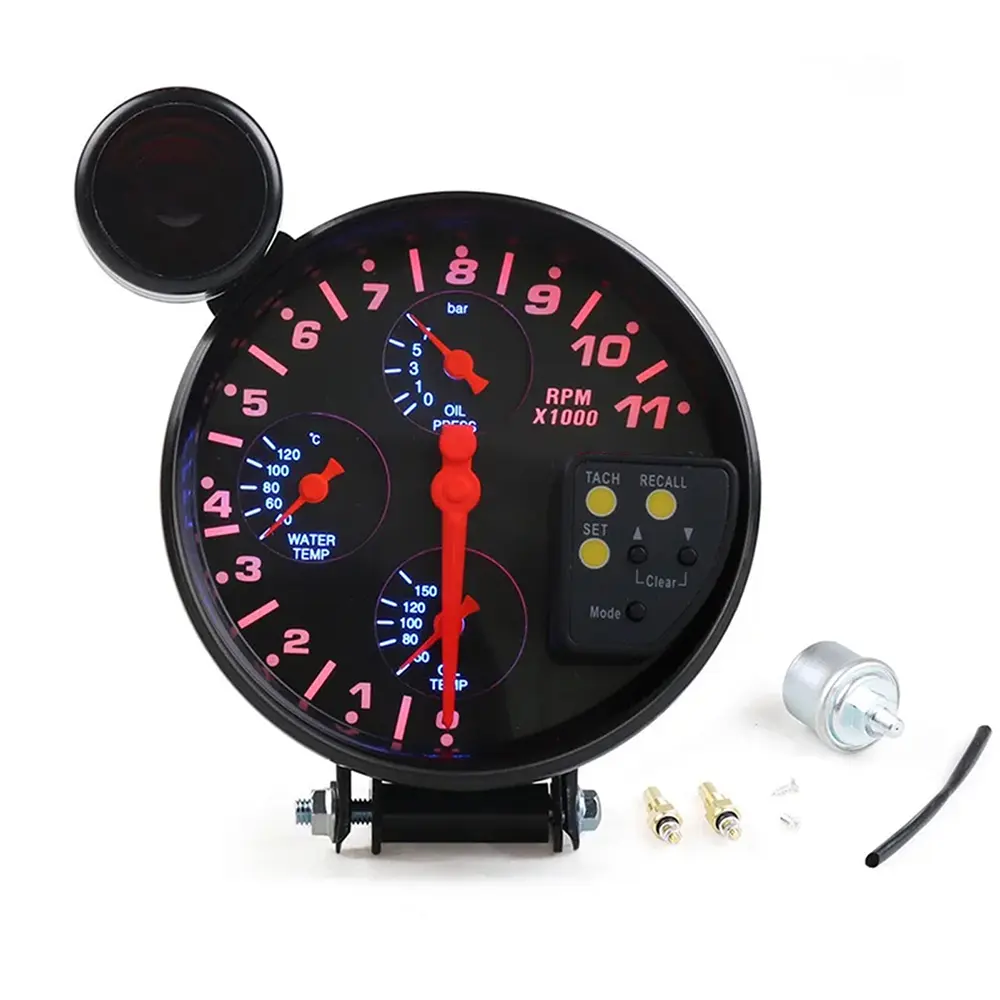 5 inch Tachometer Pressure Gauges 5inch Car Tachometer Oil Temperature Gague Oil Pressure Meter car Switch Tachometers
