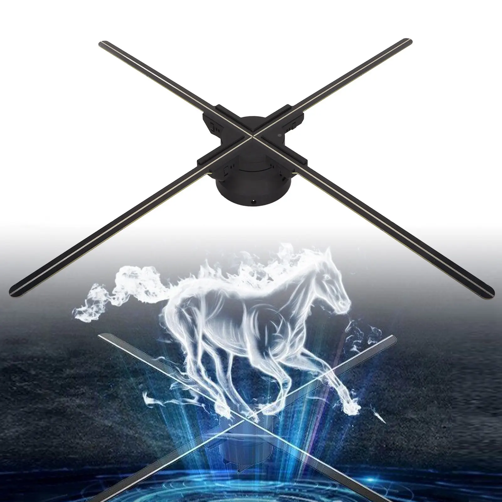 3D Hologram Fan Player 3D Hologram Fan Display 1024x768P WiFi APP Control Holographic Advertising Machine for Win Exhibition