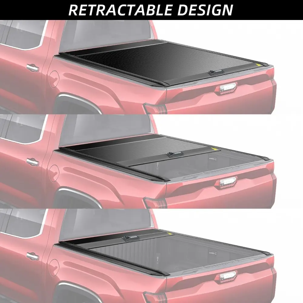 Retractable Truck Bed Tonneau Cover for 2022 2023 2024 2025 Toyota Tundra (5.5' /65.6") Hard Truck Bed Cover Key Lock