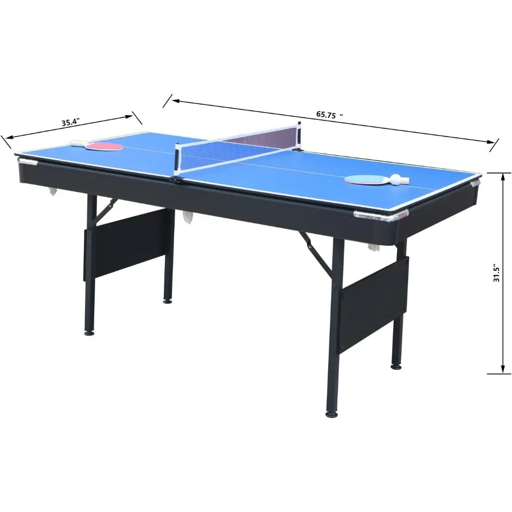 3 in 1 Pool Ping Pong Dining Combo, 65.75in Foldable Billiard/Table Tennis, Multi Game for Adults Kids, With Billiard and Tennis