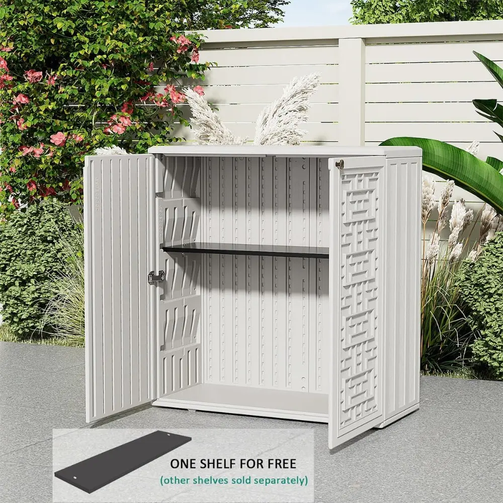Outdoor Storage Cabinet Waterproof, Resin 60 Gallon Deck Box for Patio Furniture Cushions, Garden Tools, Pool Tools and Kids’ T