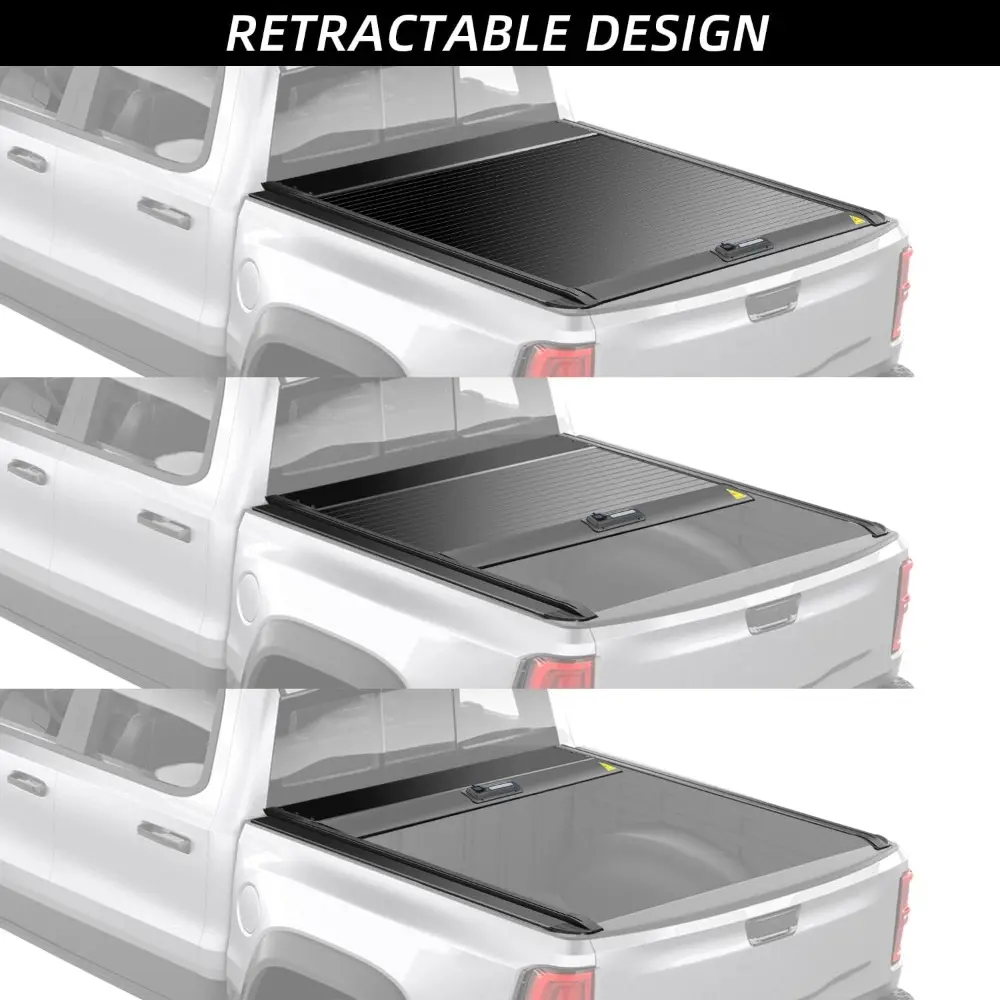 Retractable Truck Bed Tonneau Cover Compatible with 2009 2010 2011 2012 2013 2014 2015 2016 2017 2018 2019 2020 2021 2022 2023 2