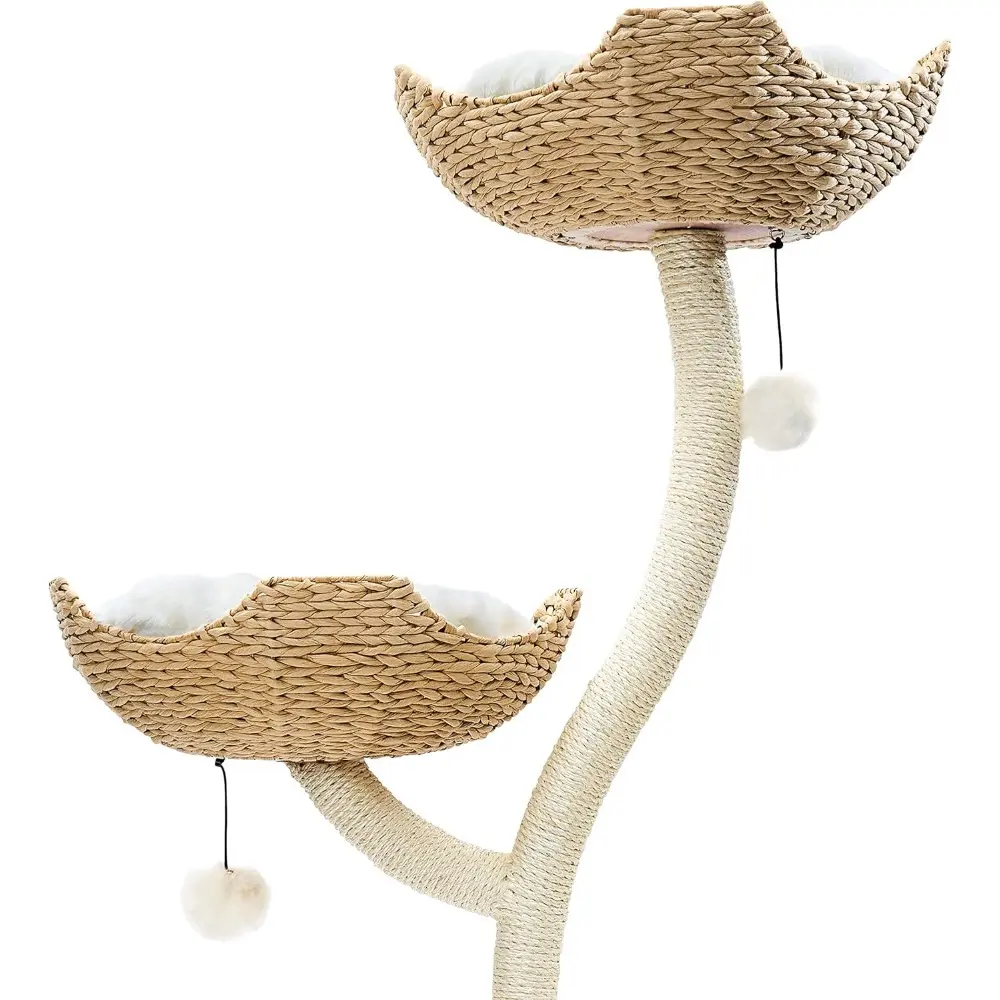 MAU 73" Tall Modern Cat Tree Scratching Tower for Large Cats, Scratching Post Condo, Cat Tower for Multiple Cats, Luxury Cat Gif