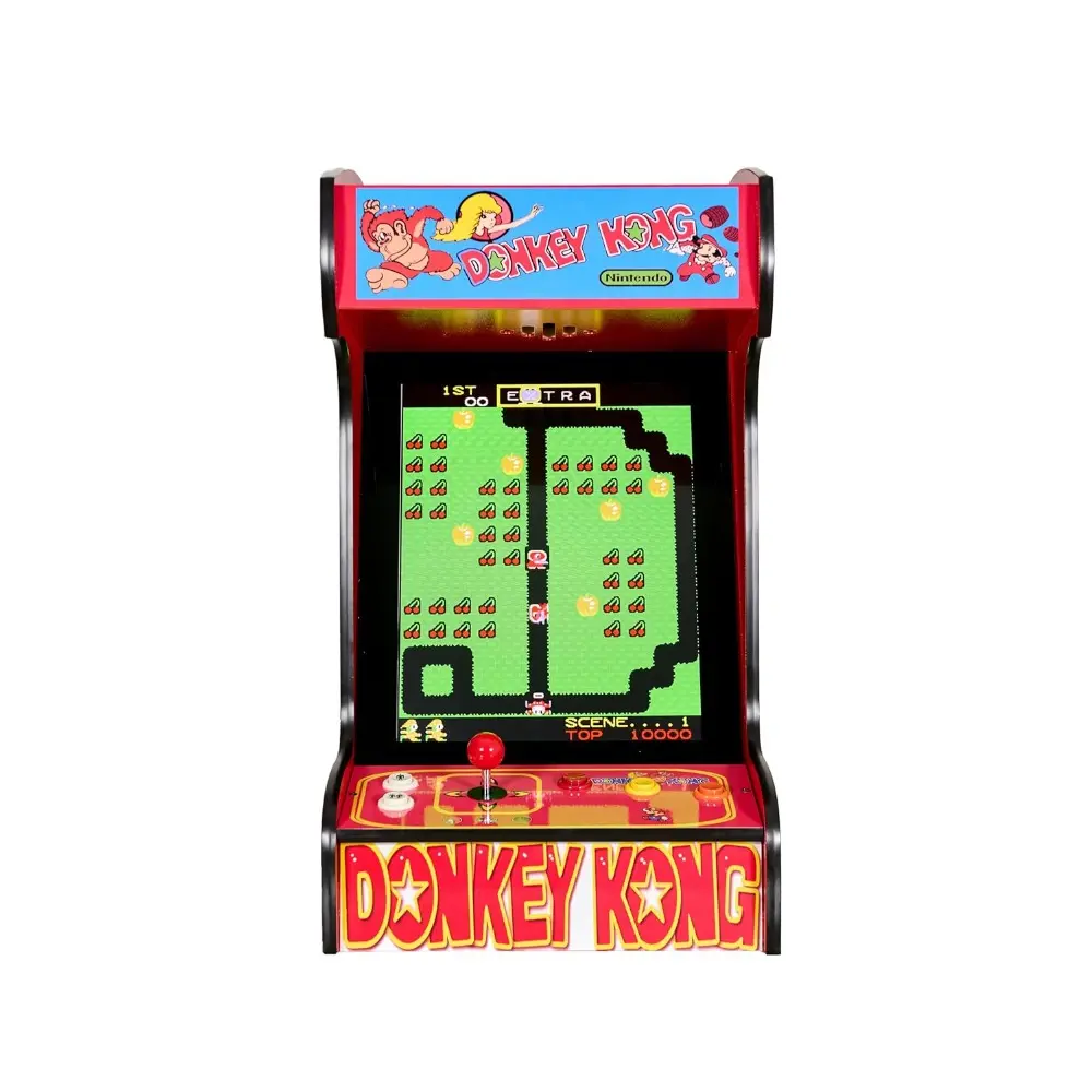 Doc and Pies Arcade Factory Classic Home Arcade Machine - Tabletop and Bartop - 412 Retro Games - Full Size LCD Screen, Buttons