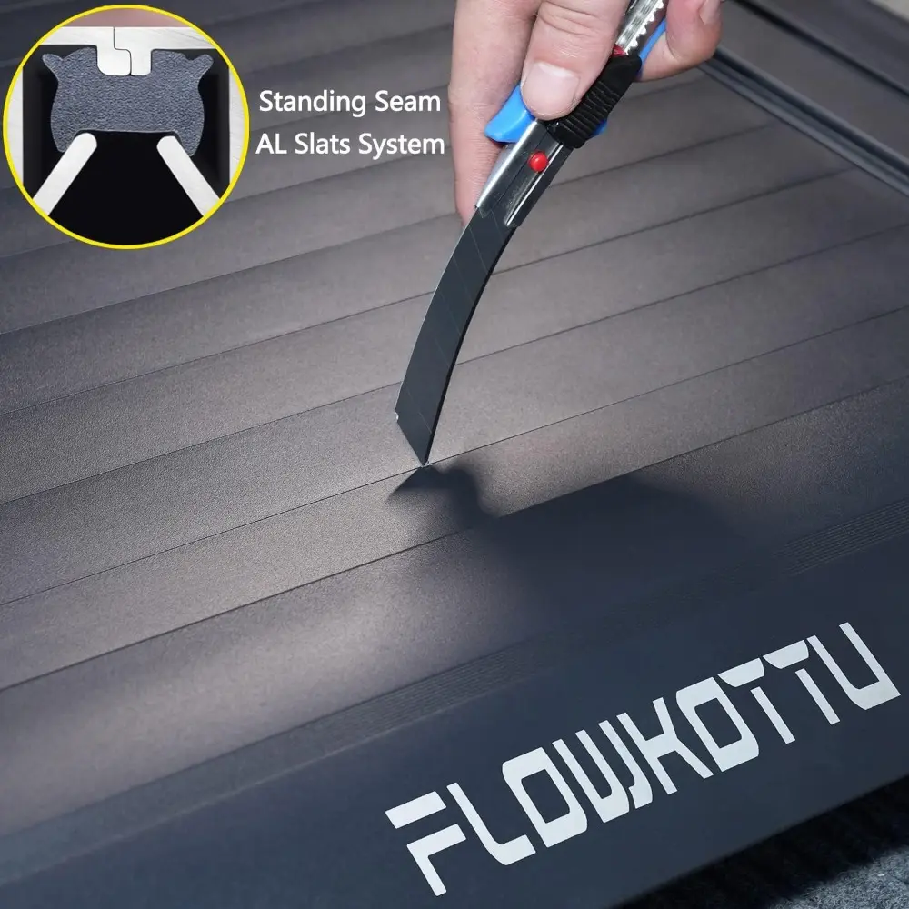 Retractable Hard Tonneau Cover Fits 2017-2024 Nissan Titan 5.5 FT Truck Bed (67") Without Titan Box | Fit for Factory Utility Tr