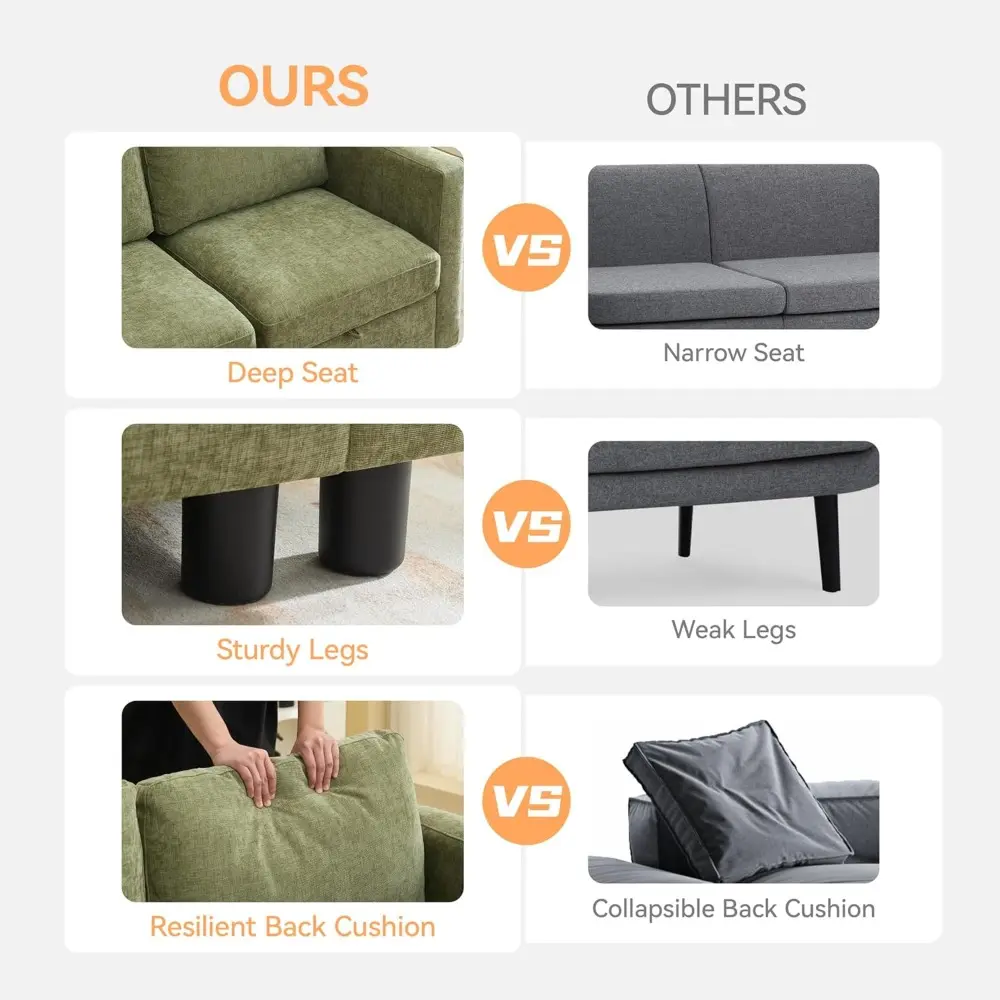 107”Modular Sectional Sofa Convertible U Shaped Sofa Couch Set with Storage for Living Room, Modern 6 Seater Modular Sectional C