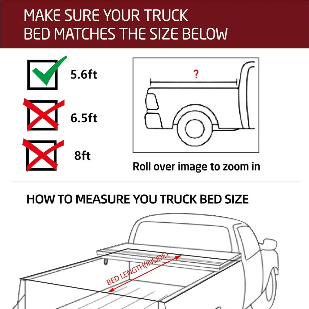 Professional FRP Hard Tri-Fold Truck Bed Tonneau Cover for 2009-2025 Ram 1500 5.7ft (67.4in) Bed w/o RamBox