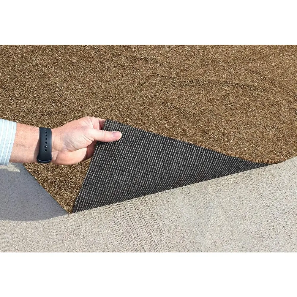 House, Home and More Outdoor Artificial Turf with Marine Backing – Woodland Brown 6 Feet X 10 Feet – Spectrum Series .25 Inch Pi