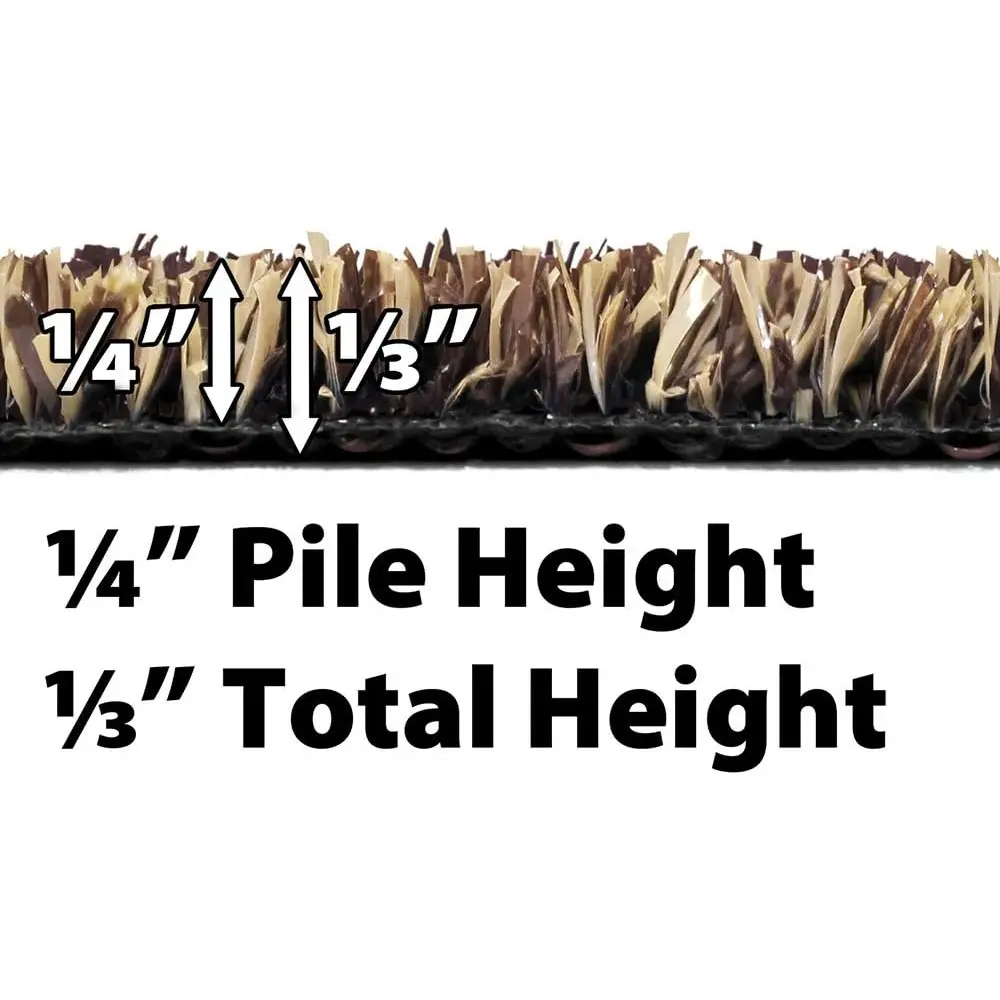 House, Home and More Outdoor Artificial Turf with Marine Backing – Woodland Brown 6 Feet X 10 Feet – Spectrum Series .25 Inch Pi