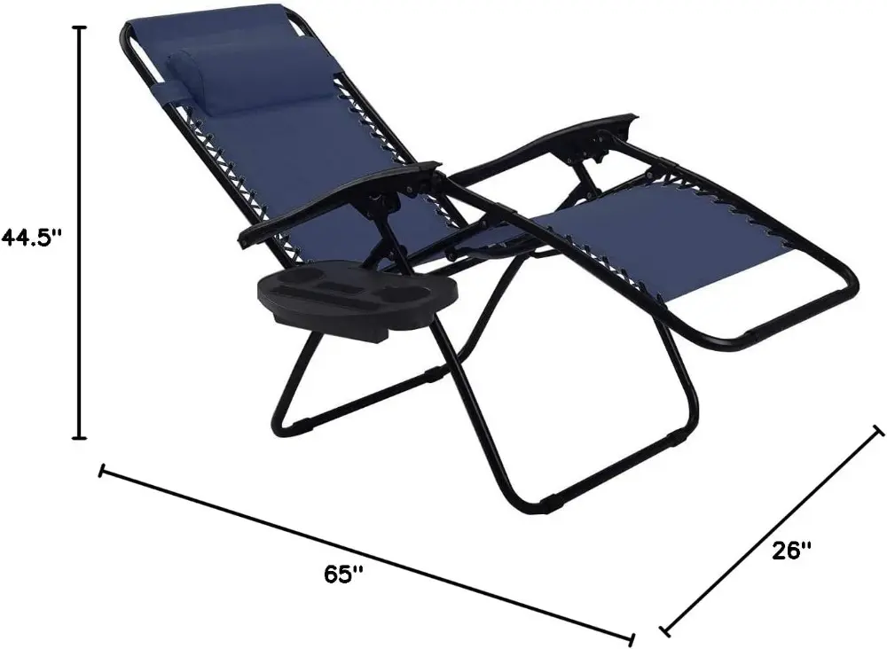 Rainfally Set of 2 Zero Gravity Chair, Outdoor Folding Lounge Chair w/Cup Holder & Headrest, Adjustable Reclining Patio