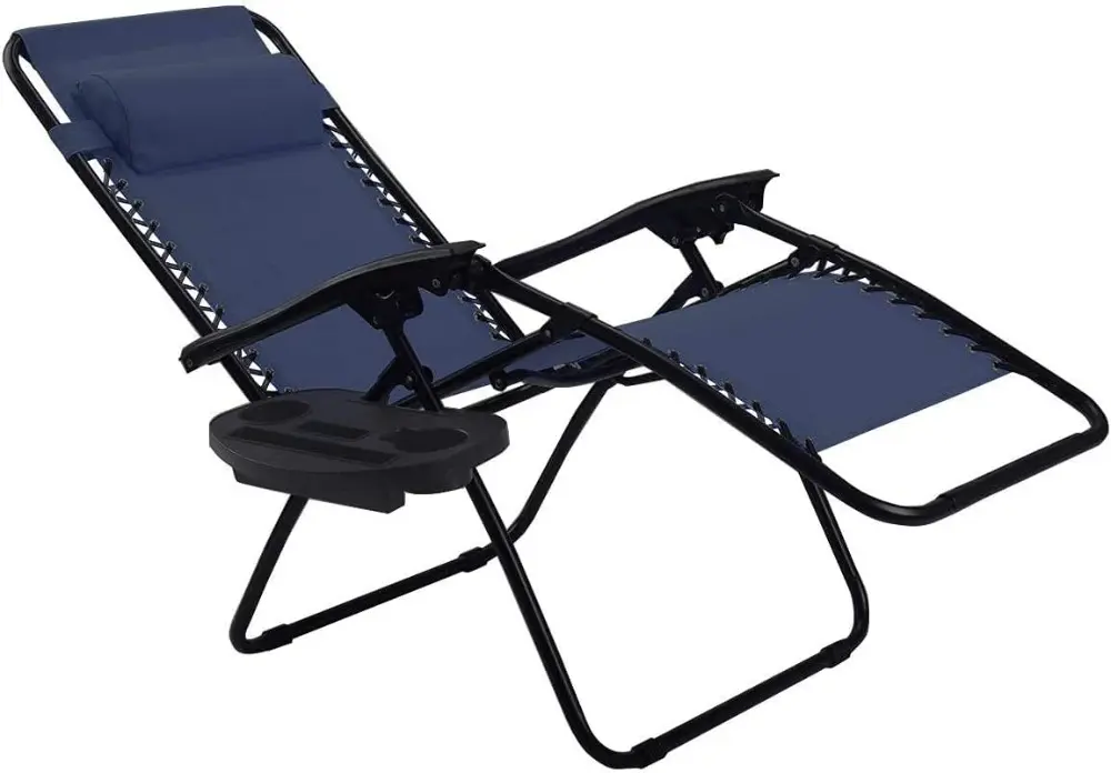 Rainfally Set of 2 Zero Gravity Chair, Outdoor Folding Lounge Chair w/Cup Holder & Headrest, Adjustable Reclining Patio