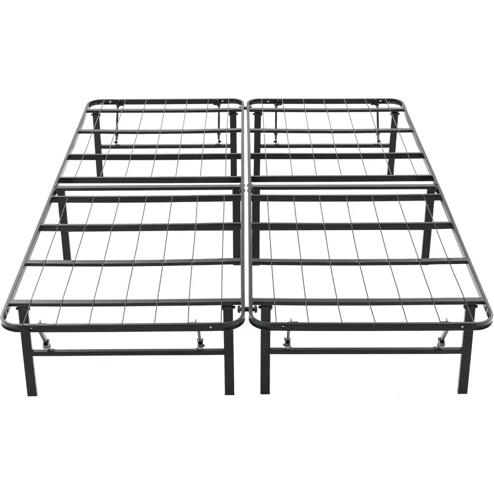 Hercules Folding Metal Bed Frame, 14 Inch Platform Mattress Foundation, King