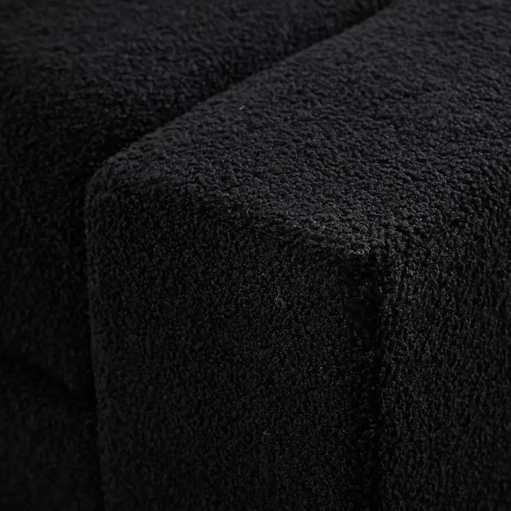 Teddy Storage Ottoman Bench for Bedroom, Comfy Boucle End of Bed Bench with Large Hidden Storgae Space, 55 inches Window Bench f