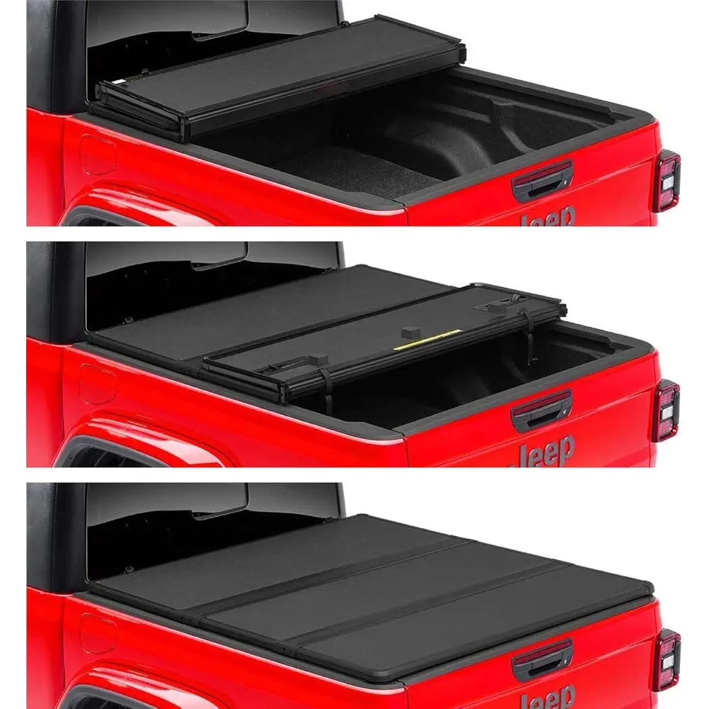 Professional FRP Hard Tri-Fold Truck Bed Tonneau Cover for 2020-2025 Gladiator JT 5ft (60.3in) Bed