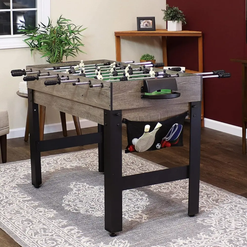 5-in-1 Multi-Game Table for Kids - Combo Game Table with Billiards, Push Hockey, Foosball, Ping Pong, and Basketball - 45-Inch