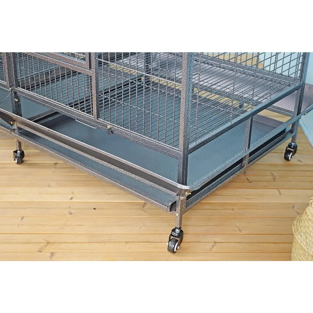 Double Cage with Center Divider for Bird Parrot Aviary W64xD32xH73 New