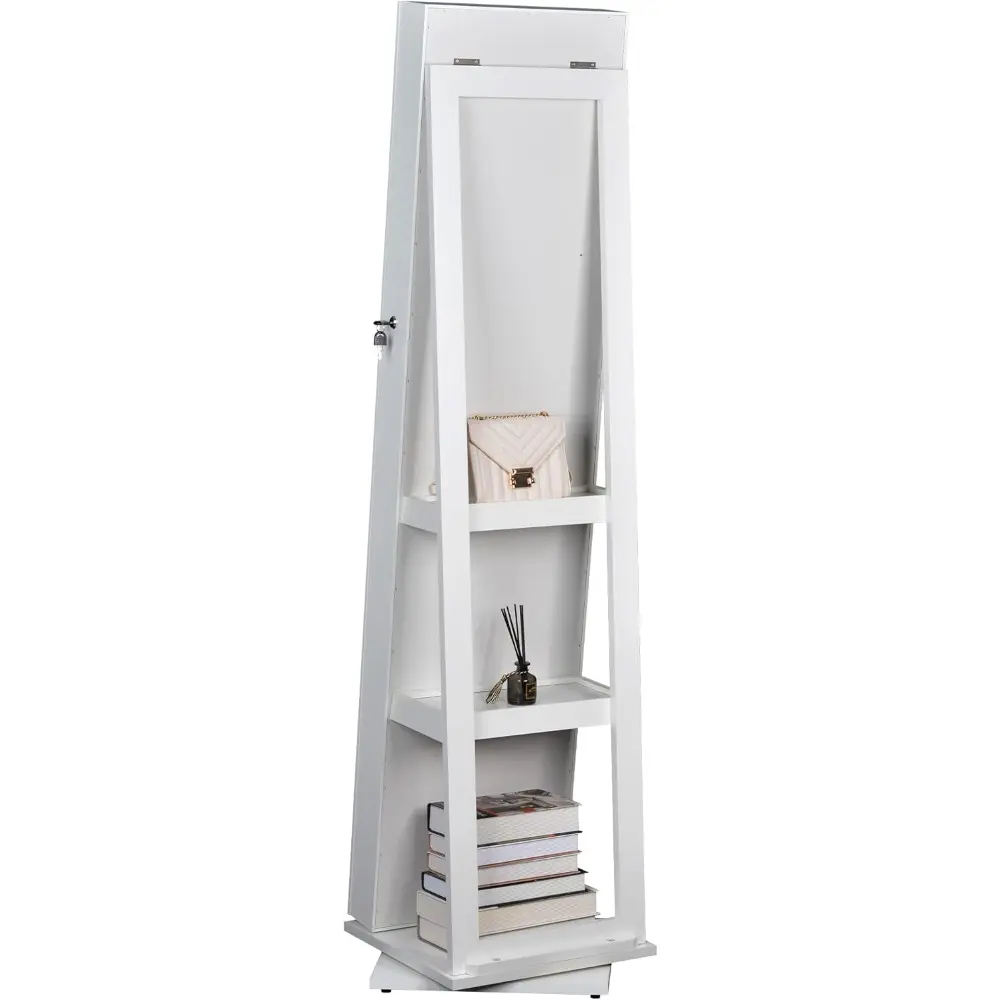 1- Full Length Mirror 360° Swivel Jewelry Cabinet