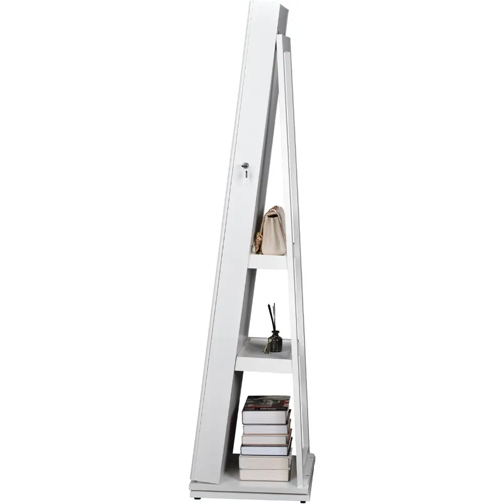 1- Full Length Mirror 360° Swivel Jewelry Cabinet
