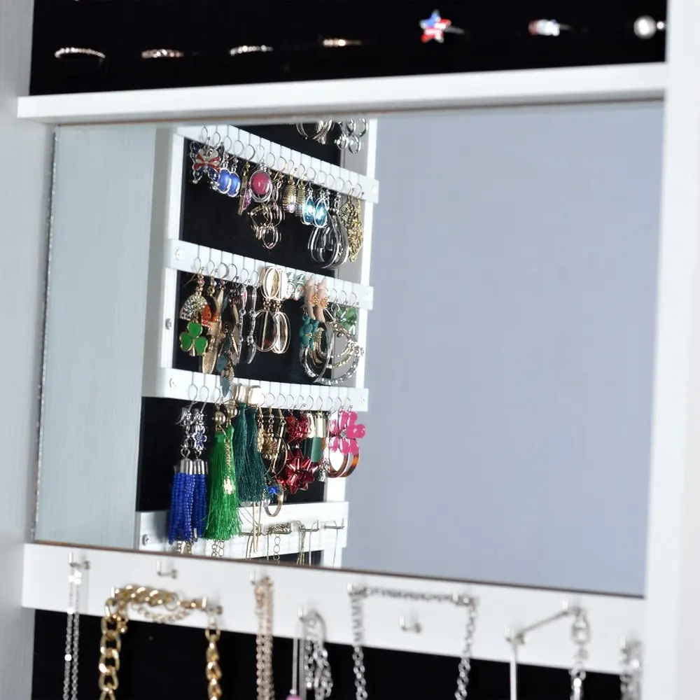 1- Full Length Mirror 360° Swivel Jewelry Cabinet