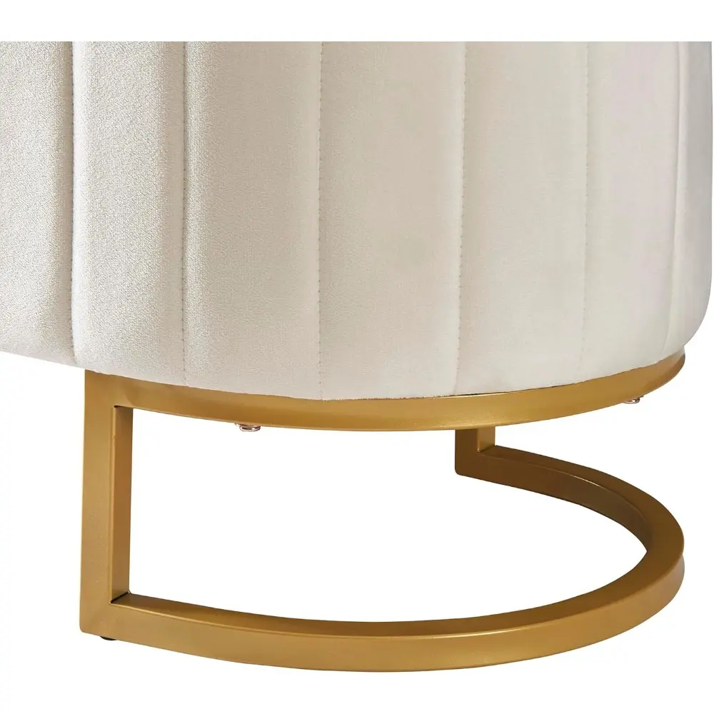 Velvet Storage Ottoman with Button-Tufted, Elegant Upholstered Storage Bench with Metal Legs for Bedroom, Living Room, Fully Ass