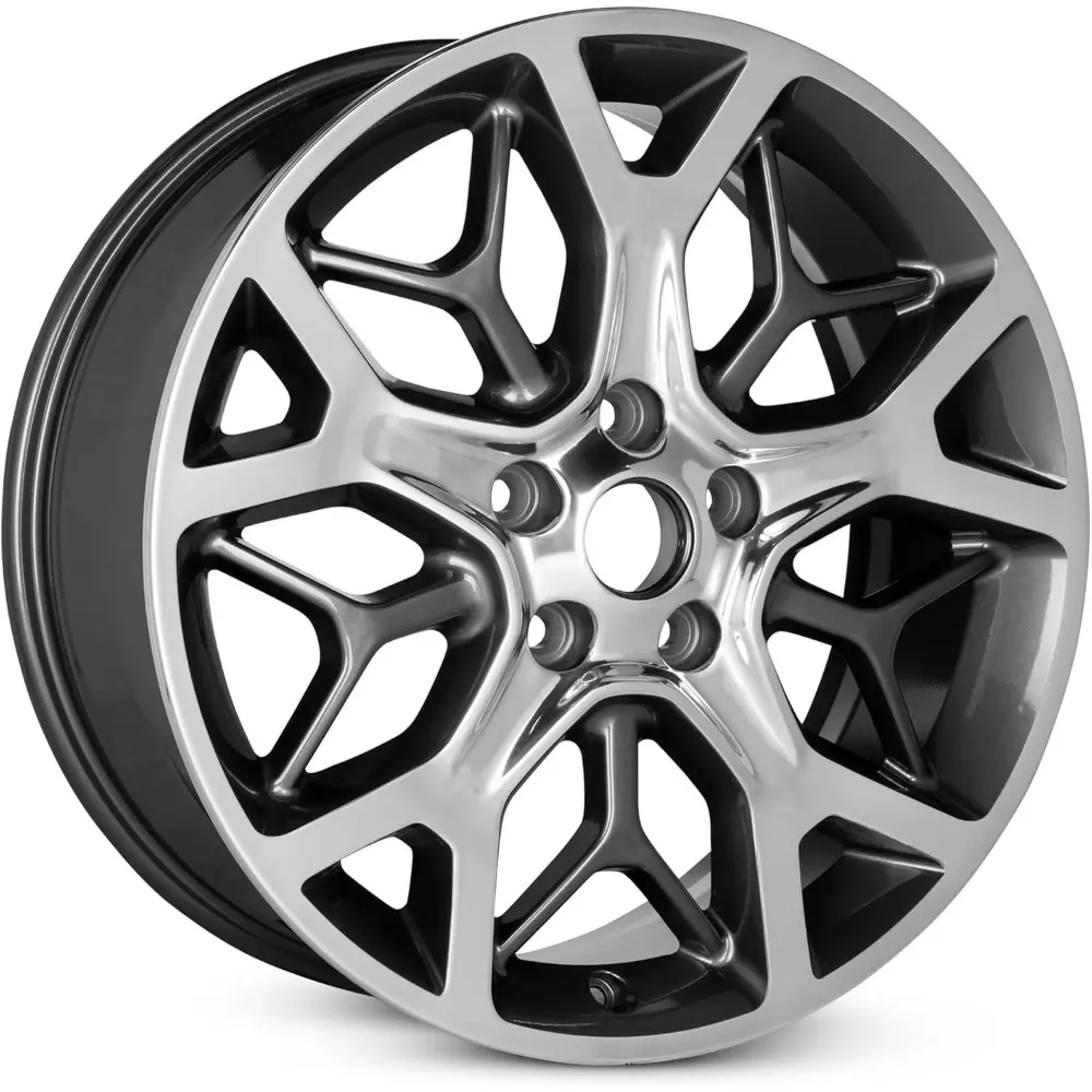 For 2019-2022 Jeep Grand Cherokee 20 Inch Polished Face with Painted Inlay Gunmetal Rim - OE Direct Replacement - Road Ready Car