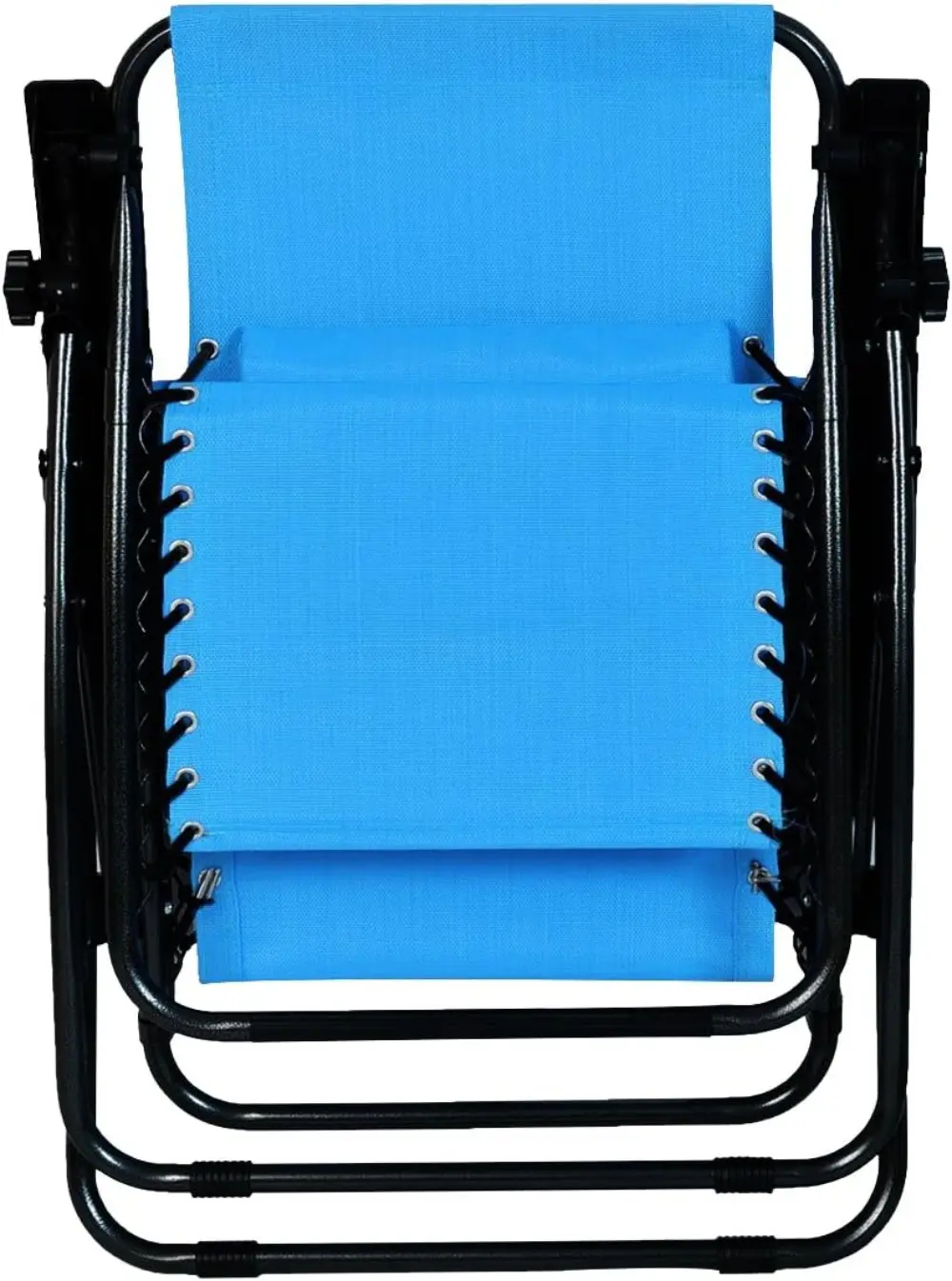 Gravity Chair 2 Pack Adjustable Reclining Lounge Chairs with Cup Holder Outdoor Yard Beach Reclining Light Blue