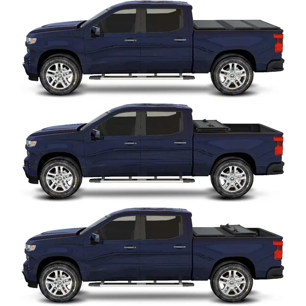 Professional FRP Hard Tri-Fold Truck Bed Tonneau Cover for 2007-2025 Silverado Sierra 1500 with 5.8ft (69.3in) Bed