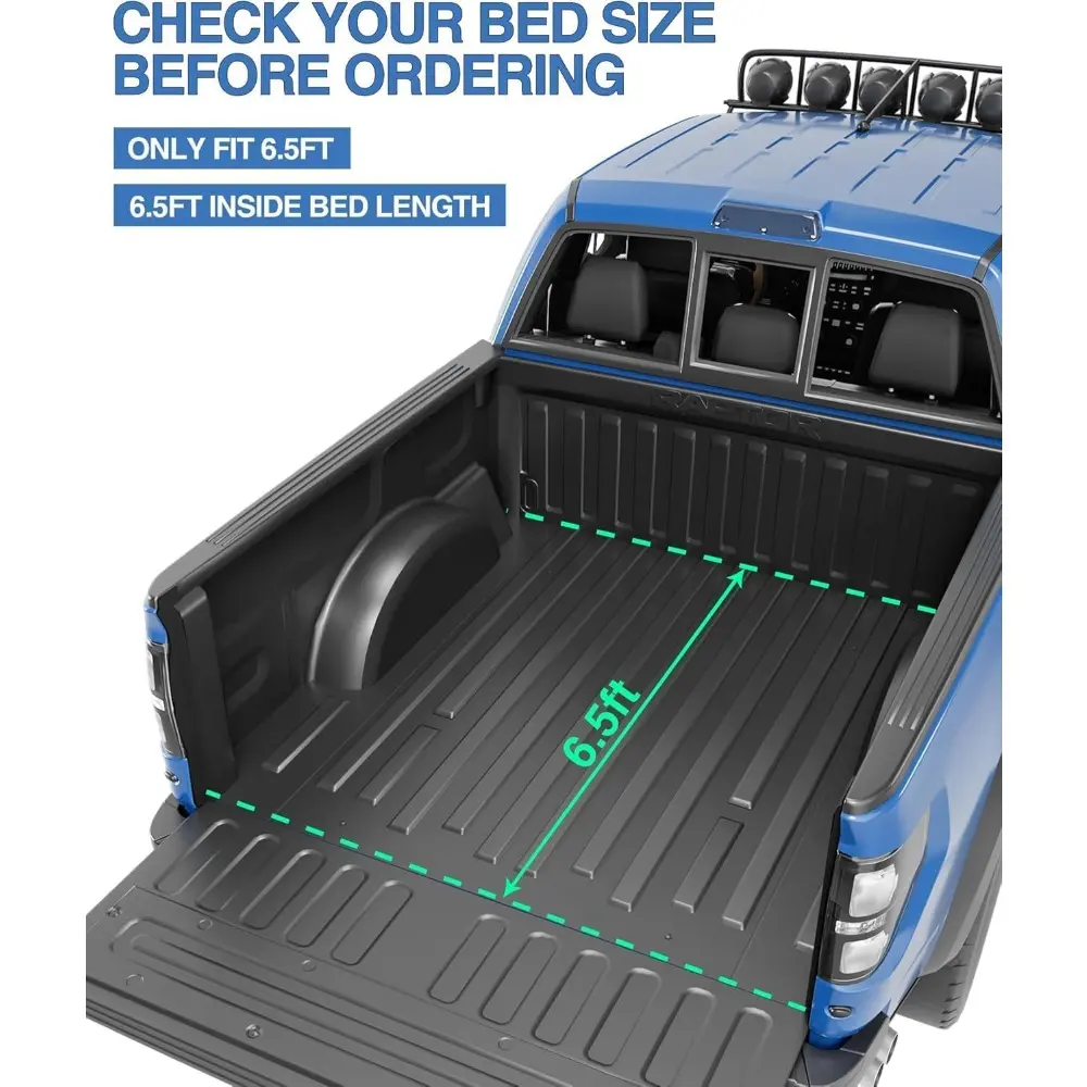 Ford F150 6.5FT Truck Bed Tonneau Cover, Soft Roll Up Roll-Up Truck Bed Cover Compatible with 2004-2025 Models