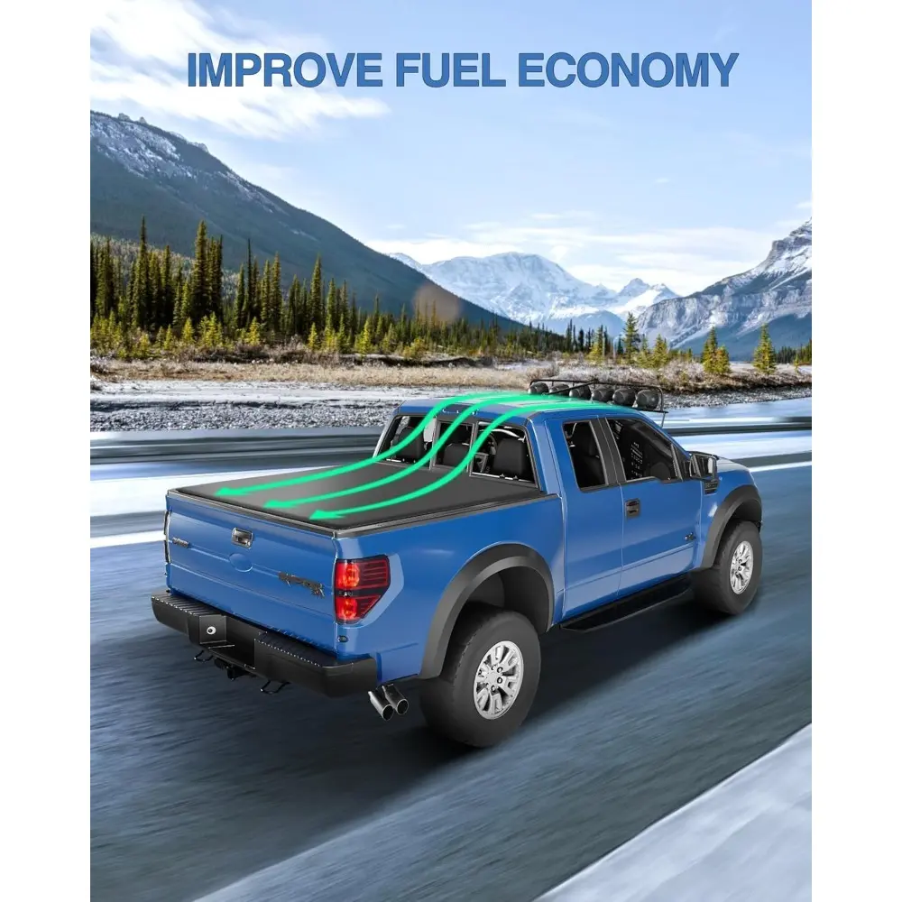 Ford F150 6.5FT Truck Bed Tonneau Cover, Soft Roll Up Roll-Up Truck Bed Cover Compatible with 2004-2025 Models