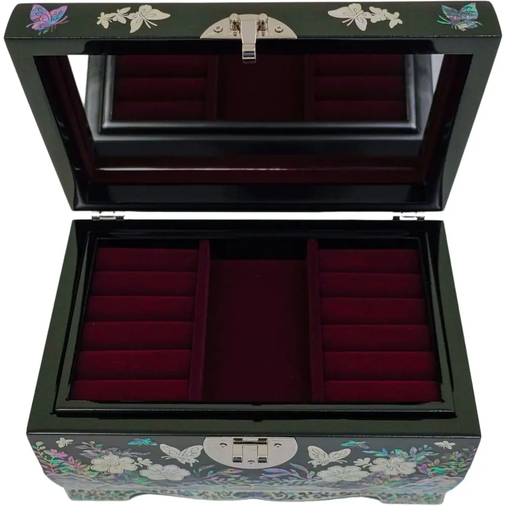 Mother of Pearl Box with Ring Tray Handmade Jewelry Box for Women Gifts for women who have everything