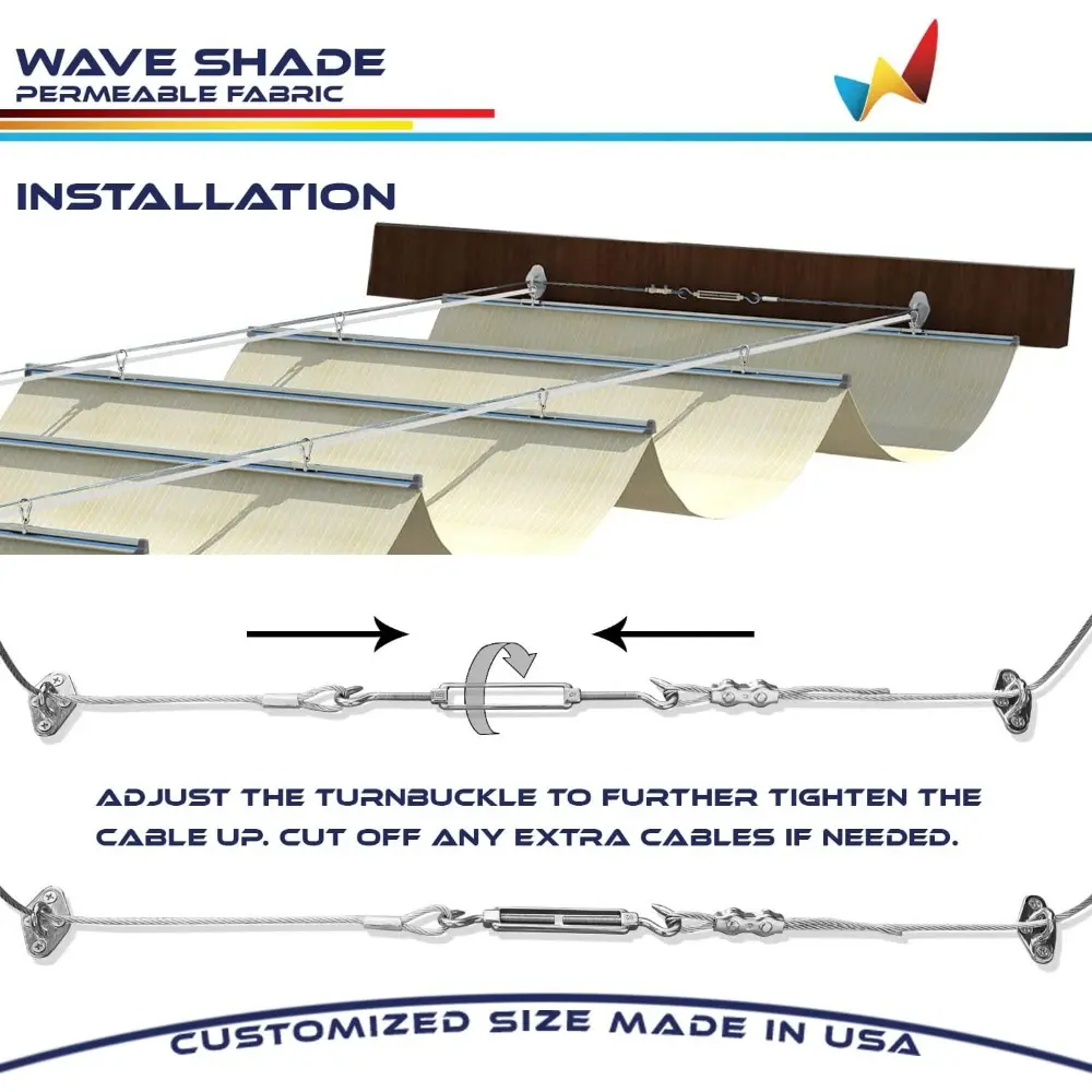 7' x 12' Retractable Sun Shade Canopy Cover Sliding Wave Shade Sail for Pergola Patio Deck Yard Gazebo Outdoor (Beige)