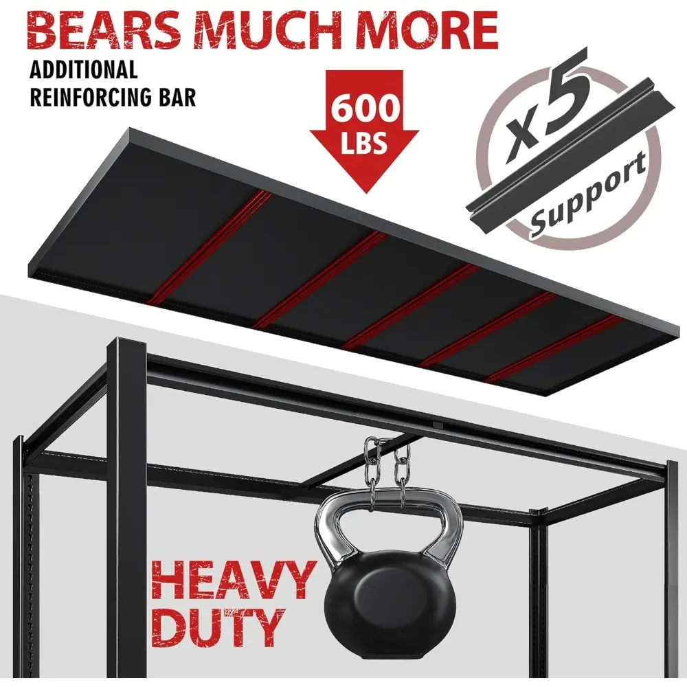 78" H Storage Shelves, Garage Shelving Heavy Duty Load 3000LBS, Adjustable Garage Shelving, 5 Tier Metal Shelves Unit for Stora