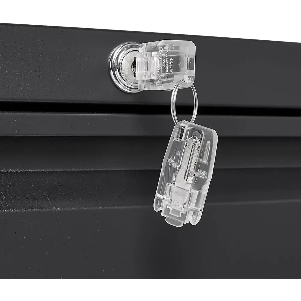 Lateral File Cabinet with Lock, 3 Drawer Metal Filing Cabinet with Card Holder for Home Office, Steel Wide Office File Cabinets