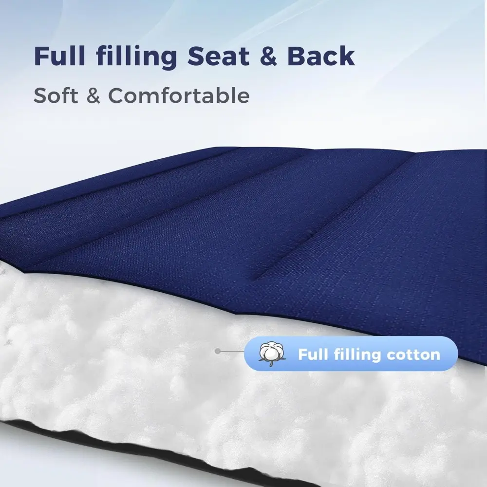 Padded Zero Gravity Lawn Chairs Set of 2 Foldable Patio Recliners Anti Gravity Lounge Chairs w/Pillow & Cup Holder Outdoor Camp