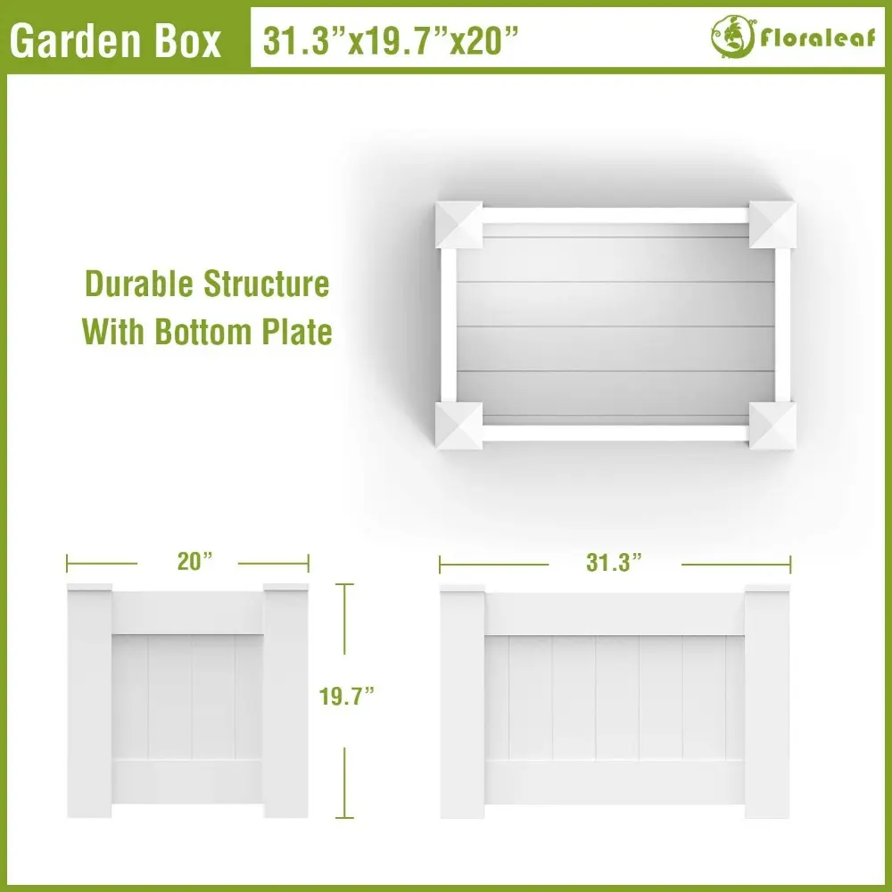 FLORALEAF31 X 20" X 20" Raised Garden Box Above Ground Planter for Growing Vegetables Flowers Herbs, DIY Gardening, Whelping Pen