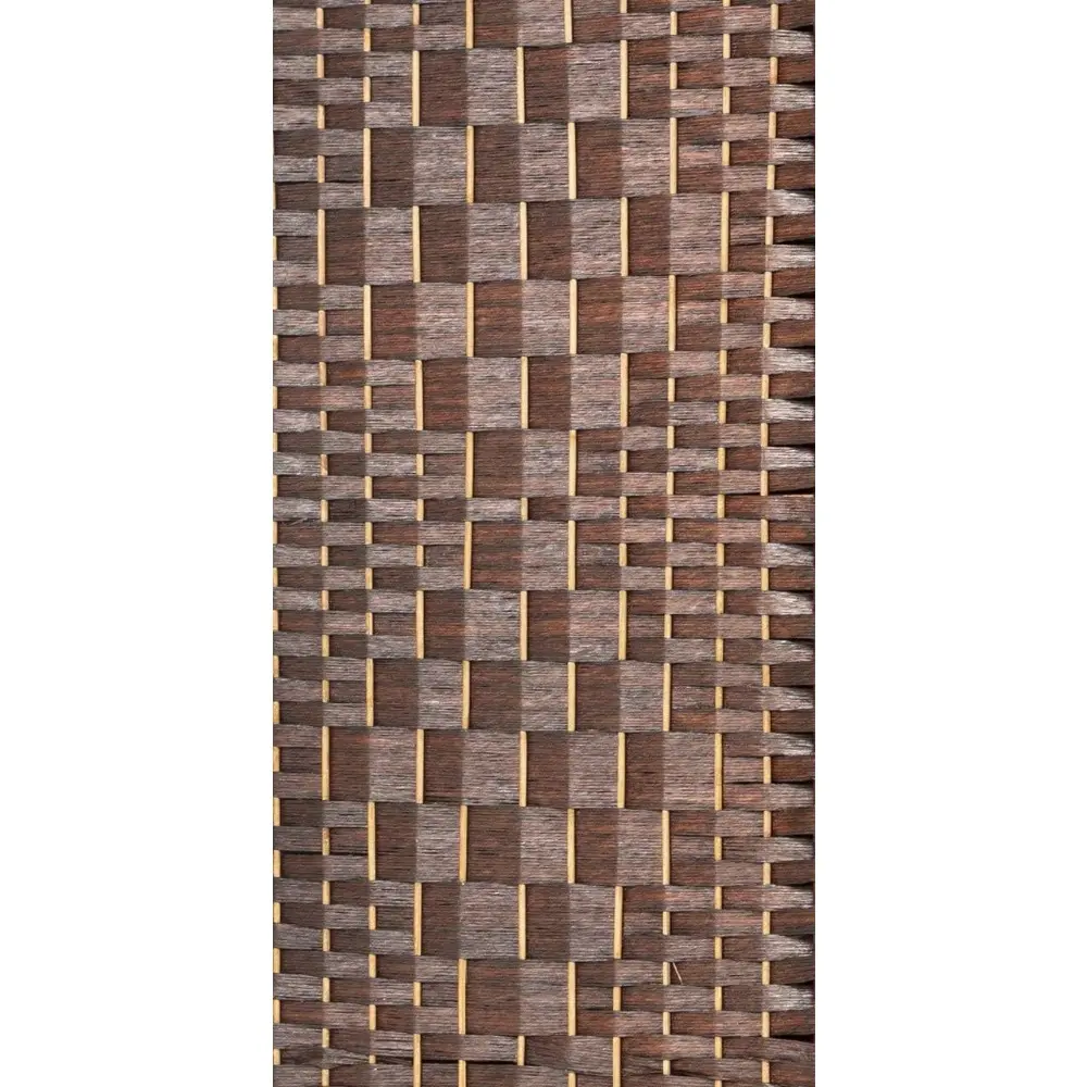 8 Panels Room Divider Privacy Partition Screen Bamboo Fiber Weave Brown Color 5.9 ft High X 11.7 ft Wide