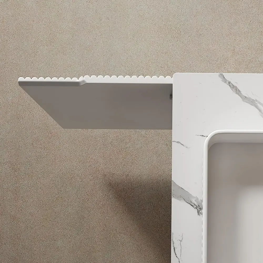 30" Bathroom Vanity with Sink, Modern Bathroom Storage Cabinet with Black Rectangular Ceramic Basin and Sintered Stone Counterto