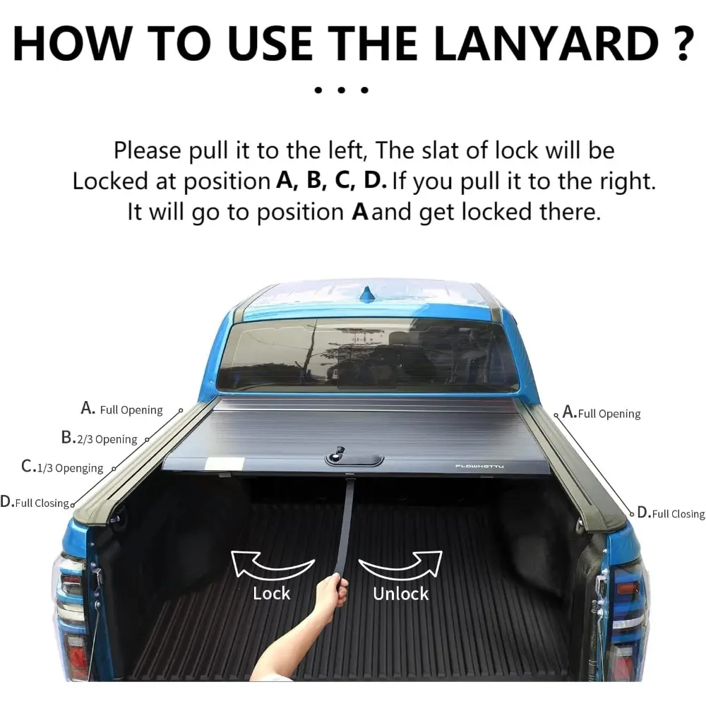 Retractable Hard Tonneau Cover Fits 2014-2025 Toyota Tundra Truck Bed w/Deck Rail System (6.5 FT)