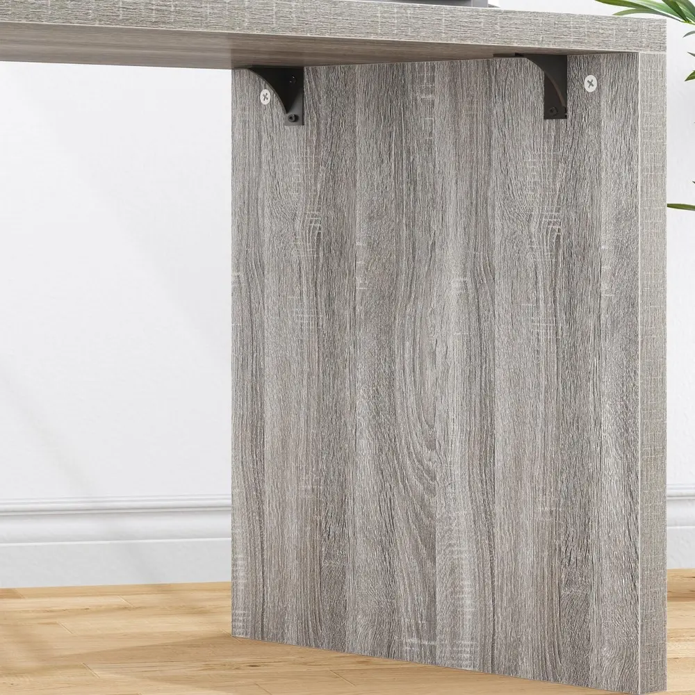 L Shape Desk with Drawers, L-Shaped Desk with Storage Cabinet Shelves, Home Office Corner Computer Desk for Executive Writing,