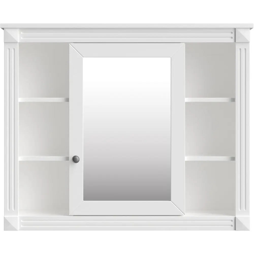 Bathroom Medicine Cabinet with Mirror, Wall Mounted Over Toilet Storage Cabinet Organizer with Doors and Shelves for Bathroom L