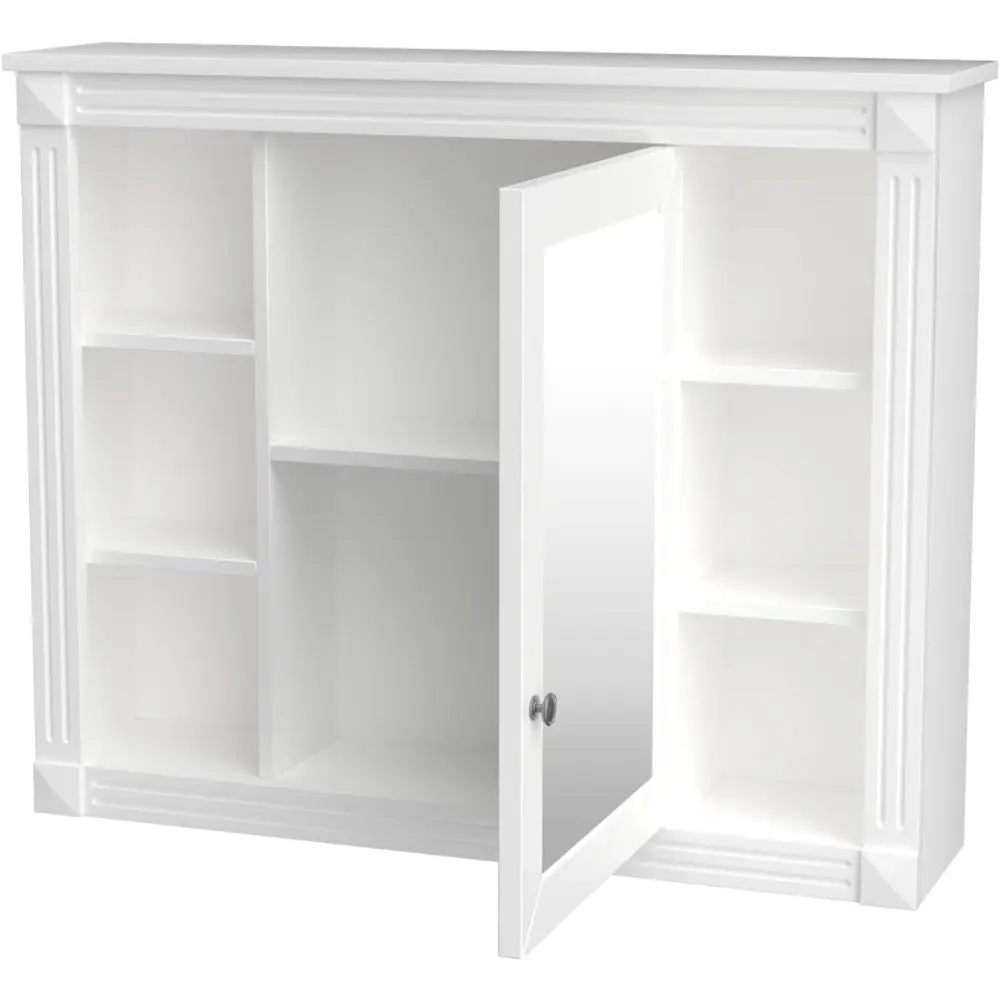 Bathroom Medicine Cabinet with Mirror, Wall Mounted Over Toilet Storage Cabinet Organizer with Doors and Shelves for Bathroom L