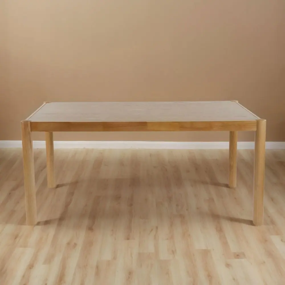 Modern Wooden Dining Table for 4 to 6 People, 64" Large Kitchen Long Table with Wood Legs Mid Century Rectangular Dinner Tables