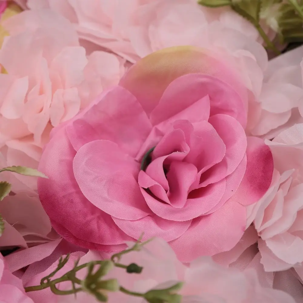 23.62" x 15.74" Artificial Flower Wall Panels Floral Backdrop, 12Pcs Artificial Flower Faux Roses Wall Background for Home Walls
