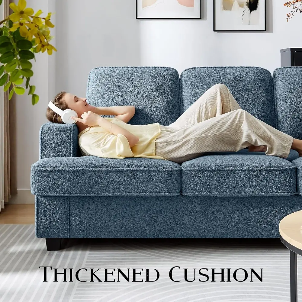 Sofas for Living Room, 85” Spacious Deep Seat Sofa for Living Room/Bedroom/Office/Apartment, Sofa Bed for Small Spaces, Detachab